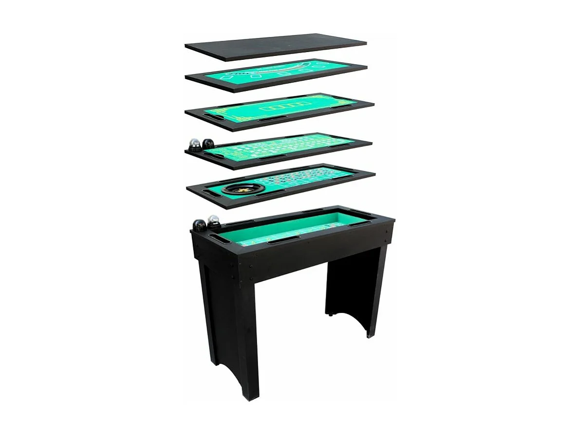 Table de casino 6 en 1- 114 x 51.5 x 90 cm-LuckyVegas