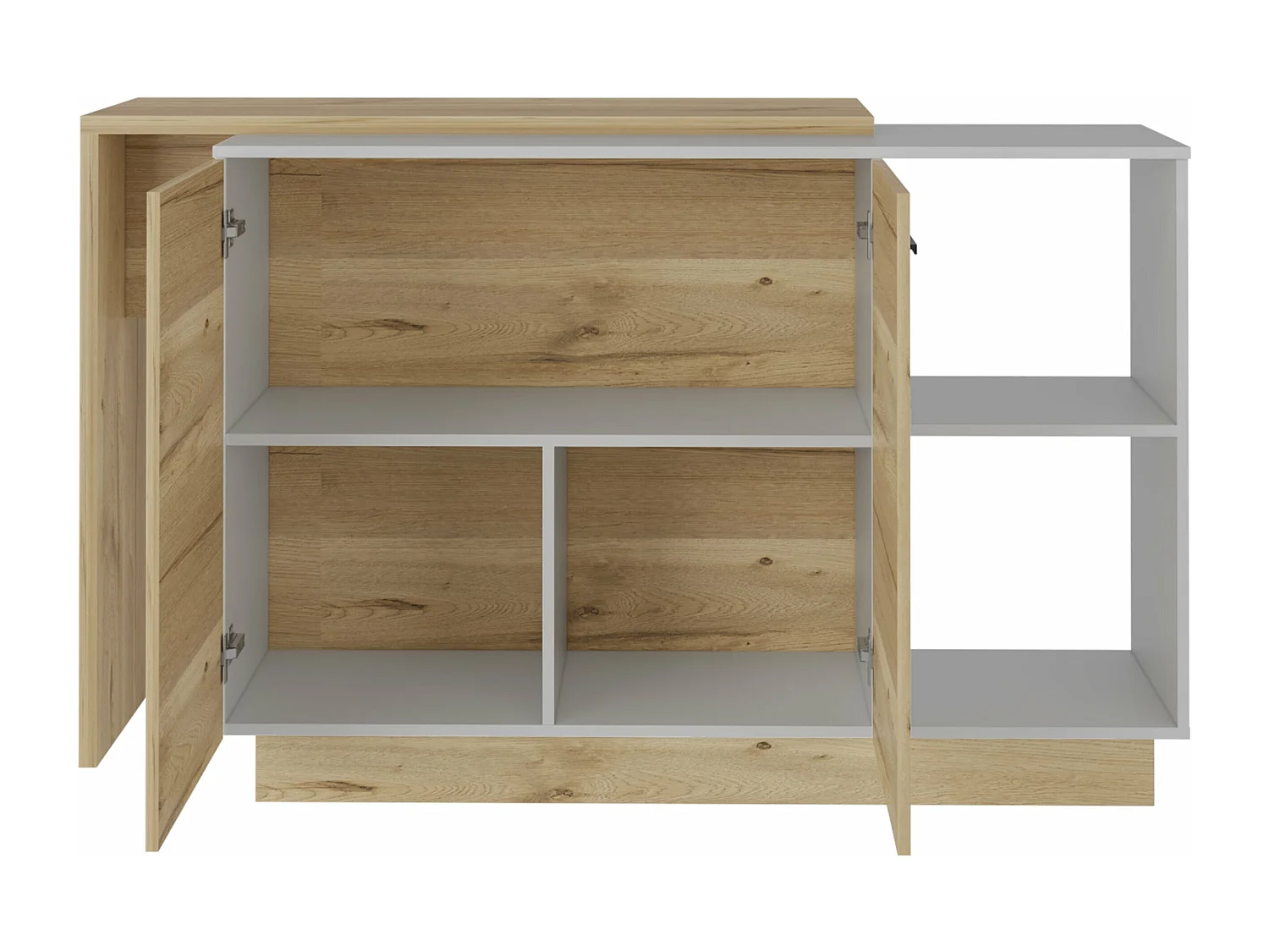 Isola da cucina Sicilia in melaminico con 2 ante e 3 ripiani, multicolore, 90 cm X 150 cm X 60 cm