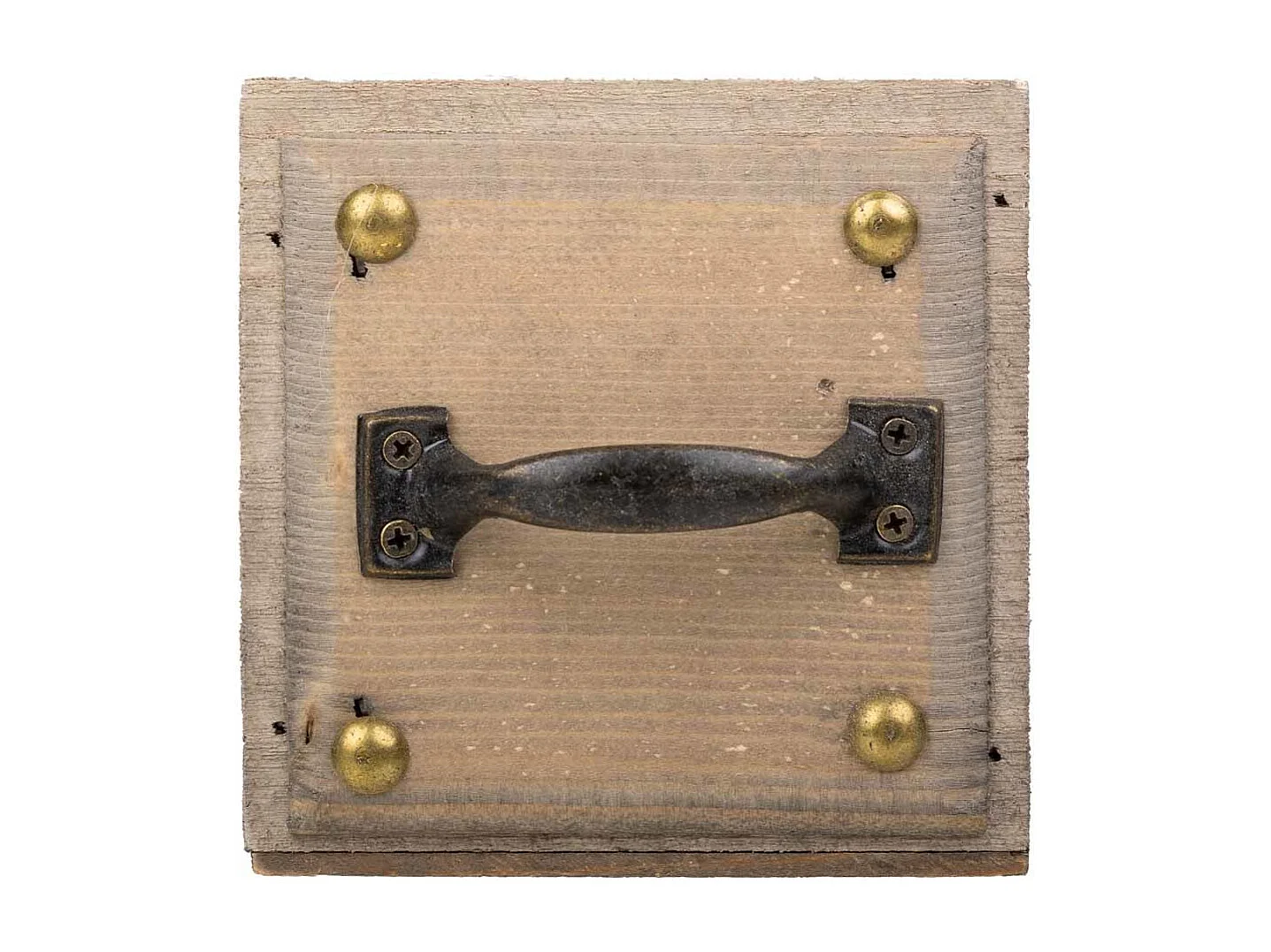 Cajon de madera marron 14x14x12h cm