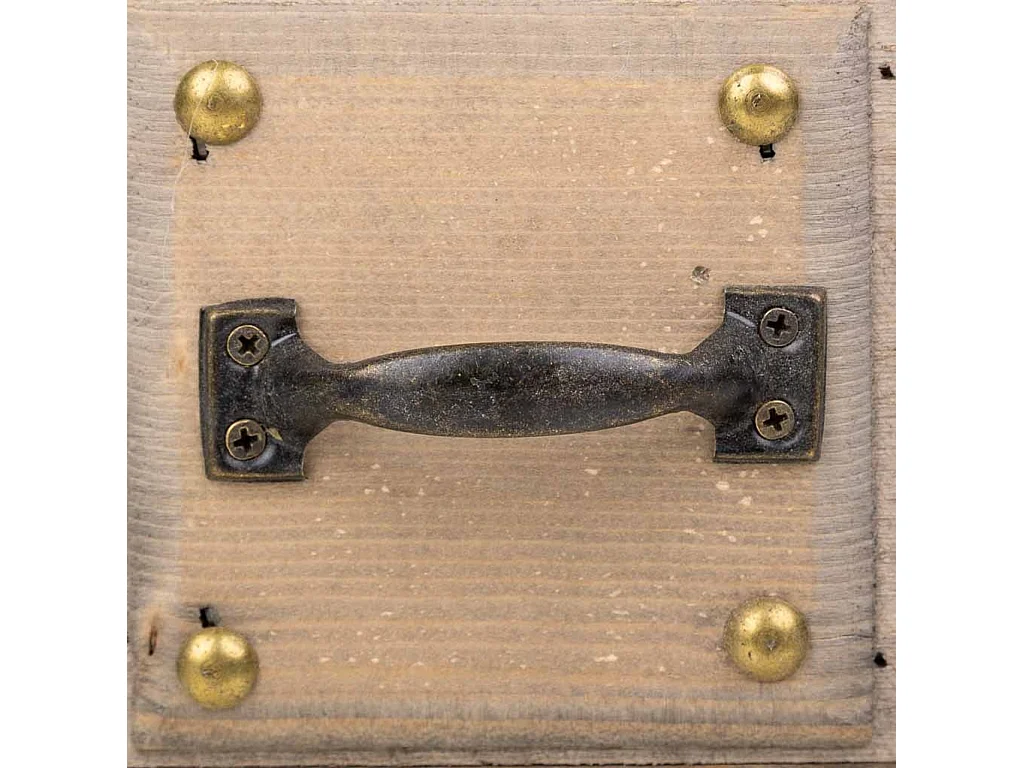 Cajon de madera marron 14x14x12h cm