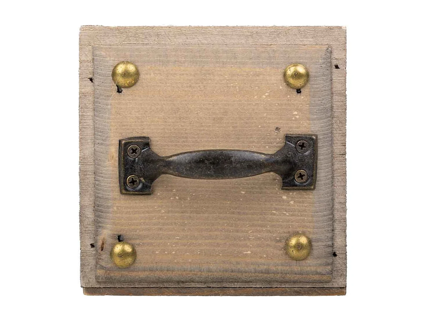 Cajon de madera marron 14x14x12h cm