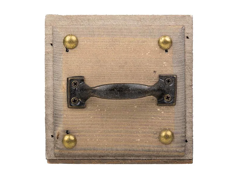 Cajon de madera marron 14x14x12h cm