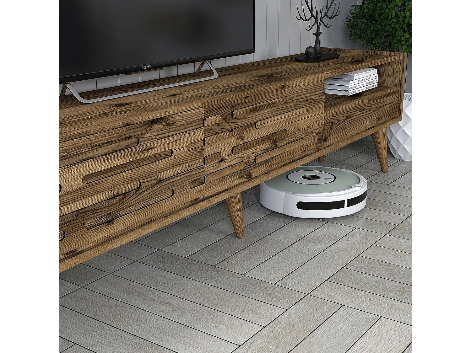 Ensemble de meubles de salon Oviva Bois foncé