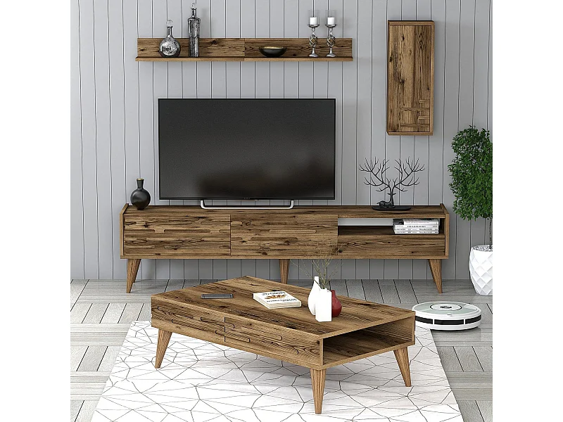 Ensemble de meubles de salon Oviva Bois foncé