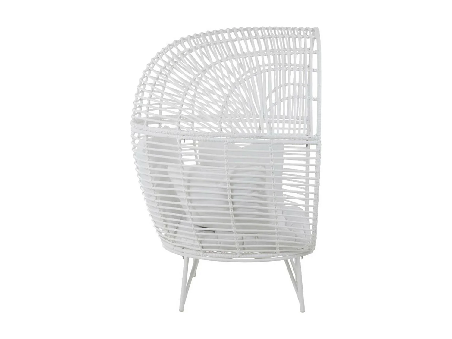 Fauteuil Design Ovale "Aciera" 151cm Blanc
