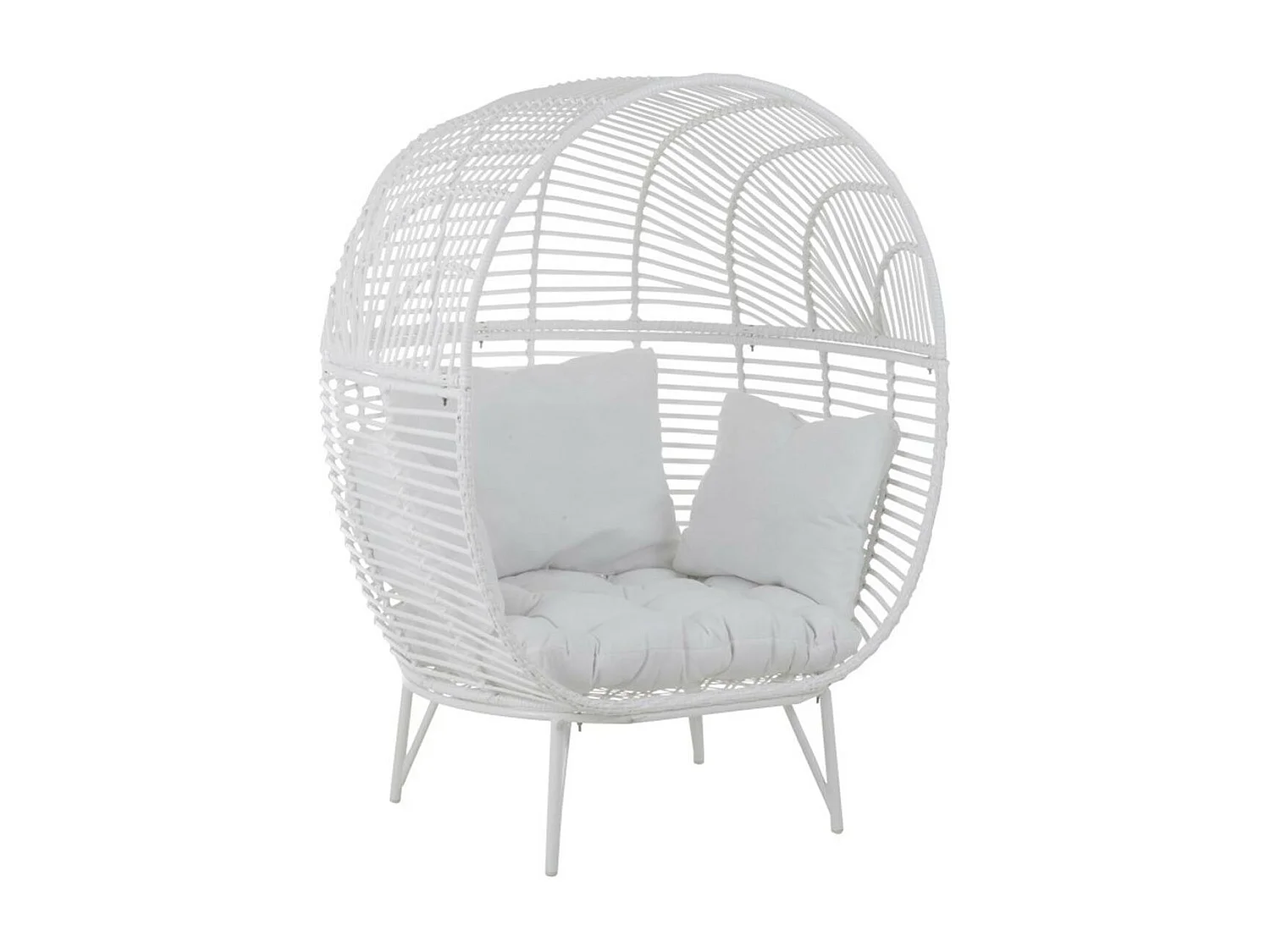 Fauteuil Design Ovale "Aciera" 151cm Blanc