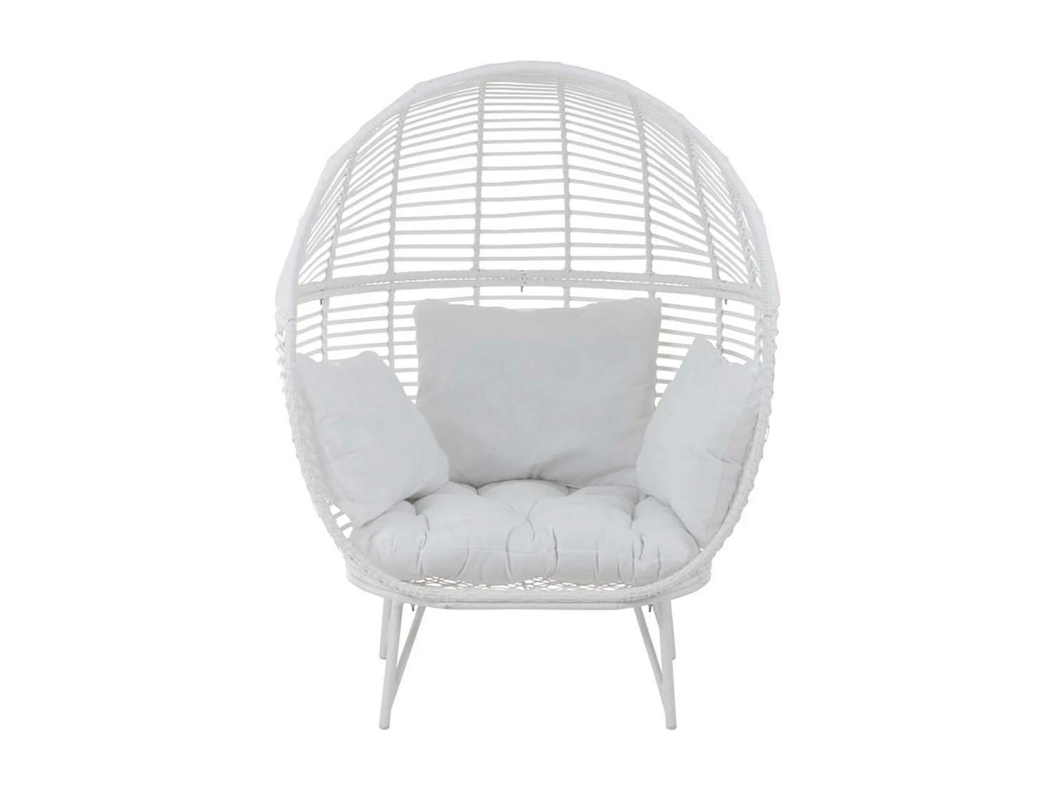Fauteuil Design Ovale "Aciera" 151cm Blanc