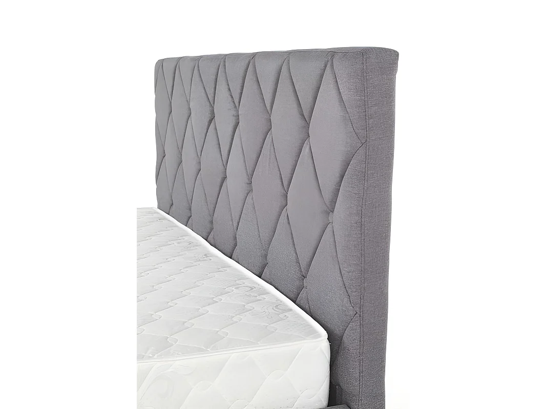 Letto Betina/160x200/rivestimento in tessuto/grigio