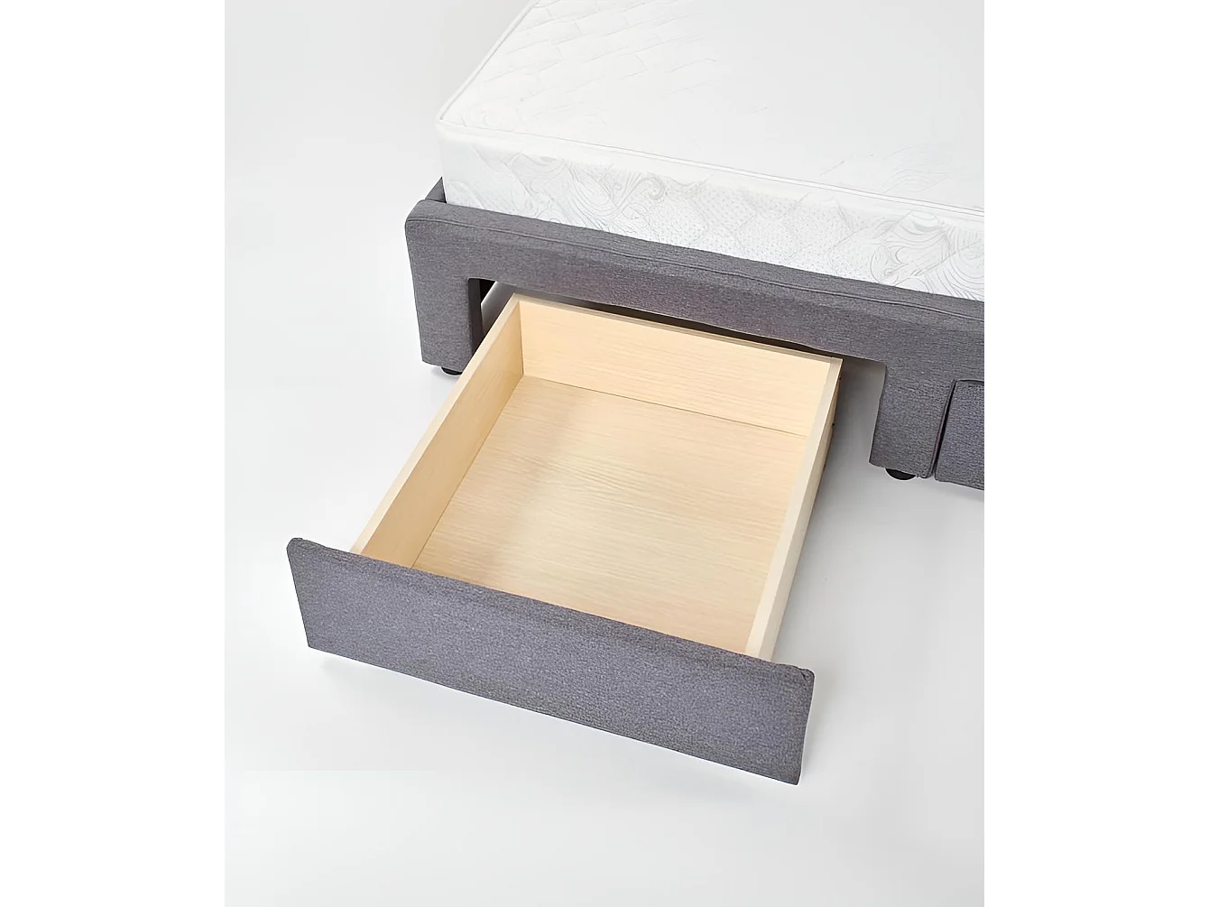 Letto Betina/160x200/rivestimento in tessuto/grigio