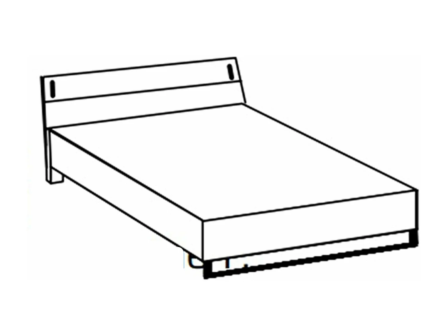 Chambre à coucher complète adulte ( lit adulte 180 x 200 cm  + chevet+ commode de rangement +  Armoire )