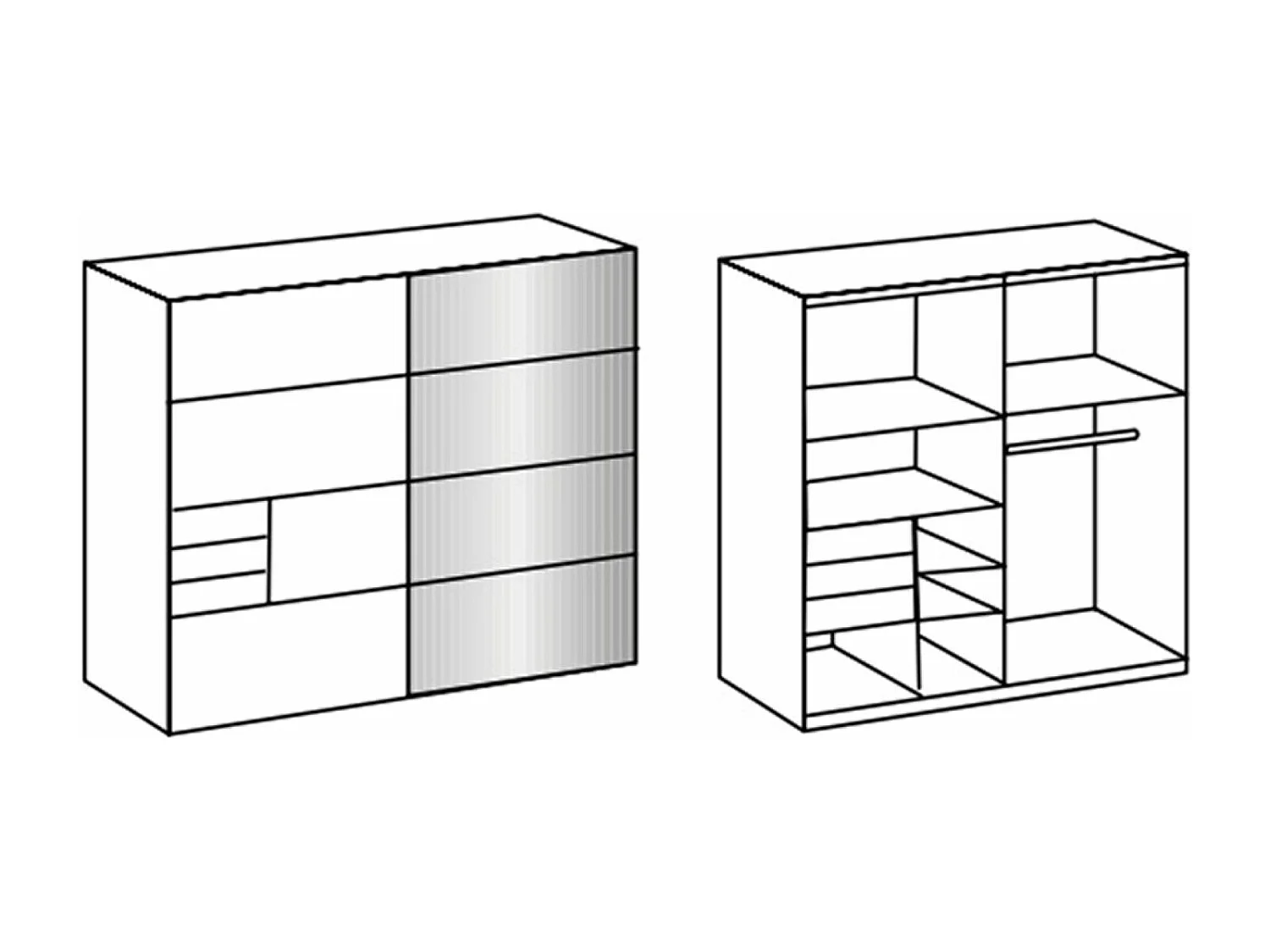 Chambre à coucher complète adulte ( lit adulte 180 x 200 cm+ Commode + tables de chevet+ Armoire)