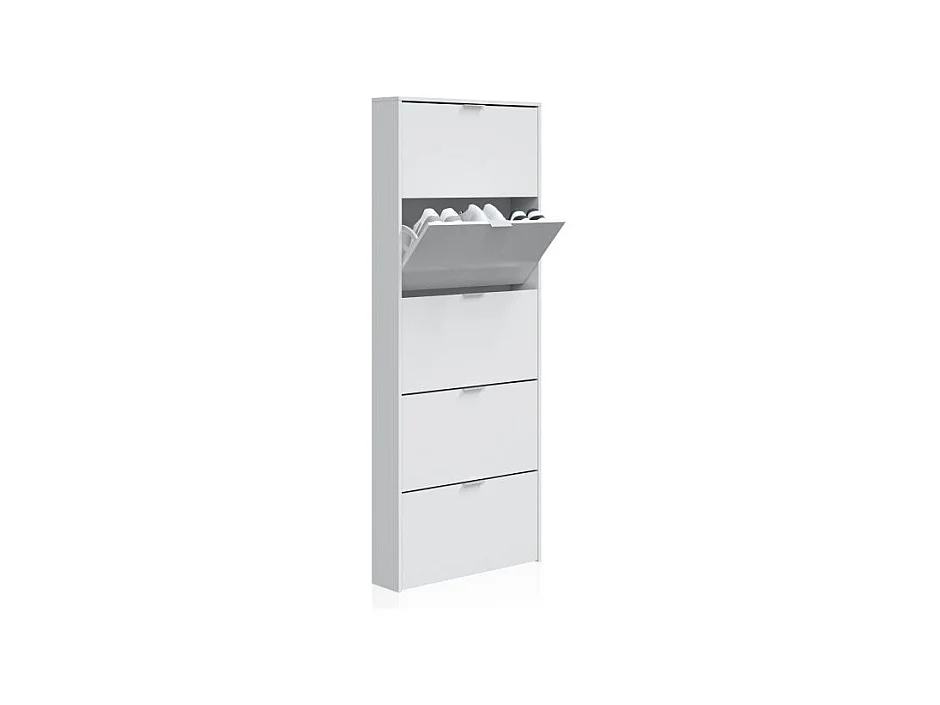 Zapatero Nia 5 Puertas Blanco Brillo