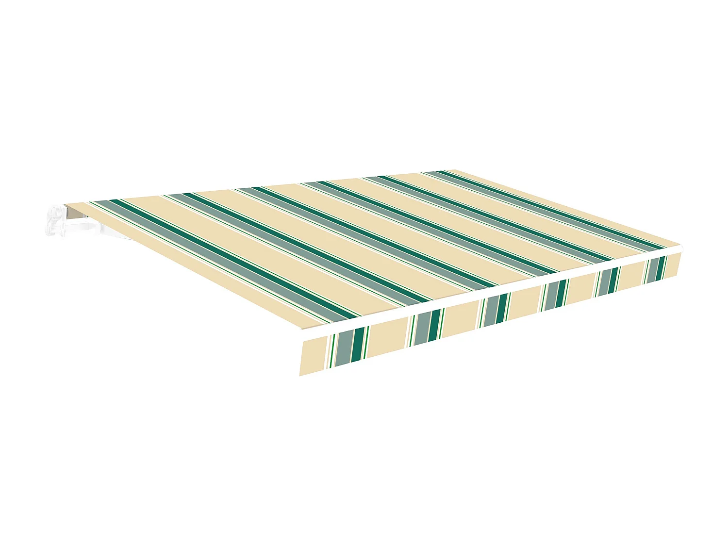 Wasabi - Lona Toldo 3x2 Beige/Verde Acrílico 300 gr/m² - 10 Años Garantía - Resistente Agua y UV - 283x200cm - Tela Enrollable Repuesto