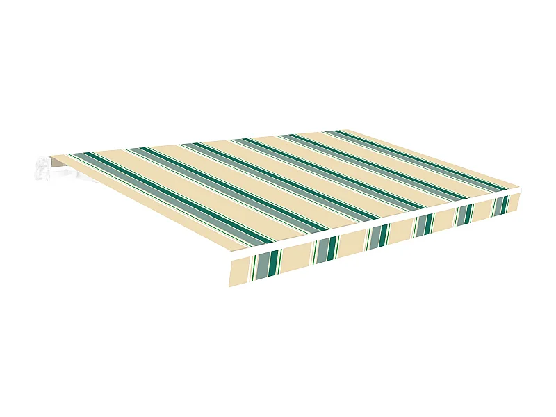 Wasabi - Toile Store 3x2 Beige/Vert Acrylique 300 g/m² - 10 Ans Garantie Anti-Décoloration - Protection UV - 283x200 cm