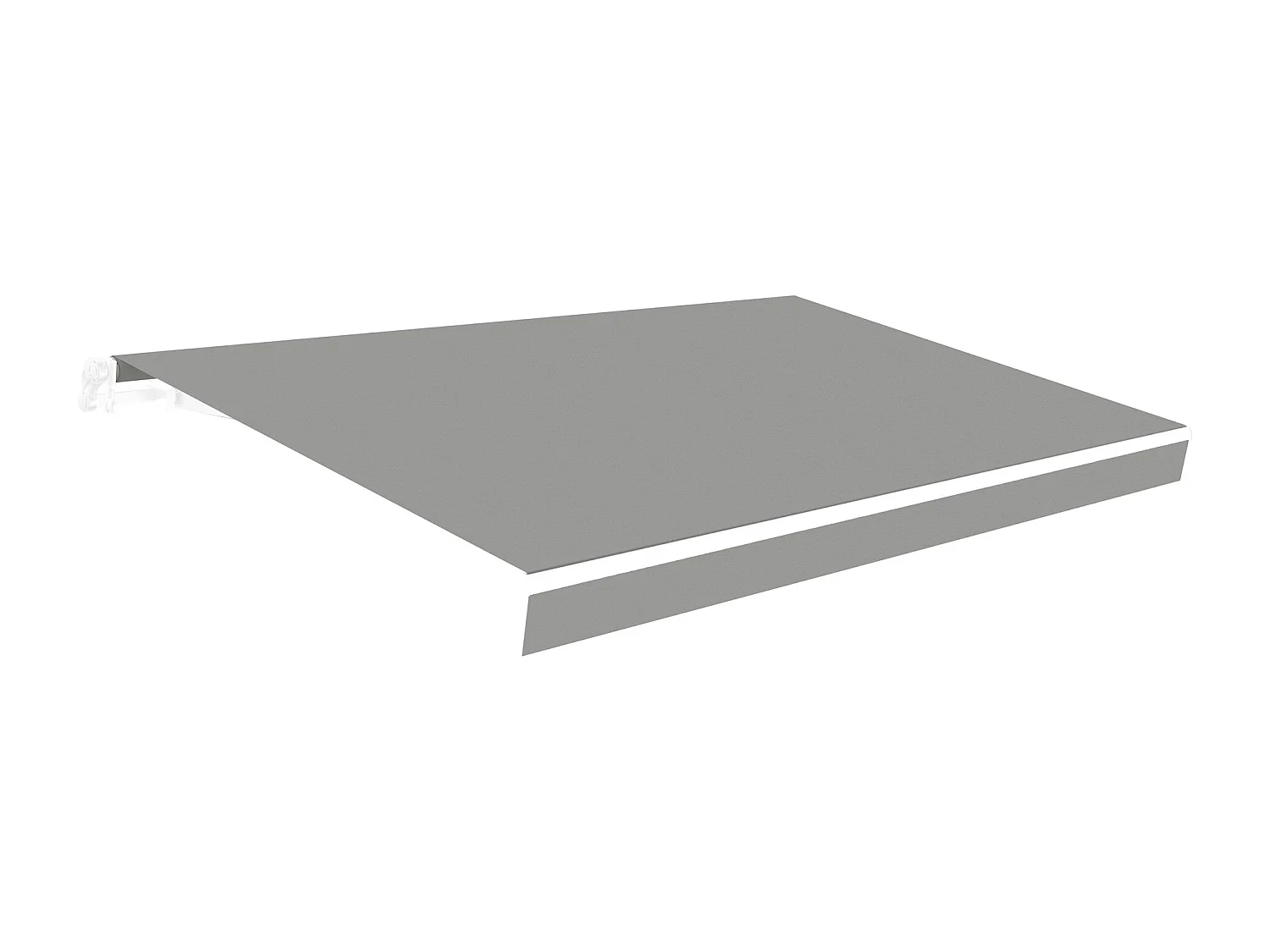 Wasabi - Lona para Toldo de 4x2,5 Gris Poliéster 280 gr/m2 – Resistente al Agua – Protección UV – 383x250cm – Malla Sombreo - Tela Enrollable Repuesto para Toldos