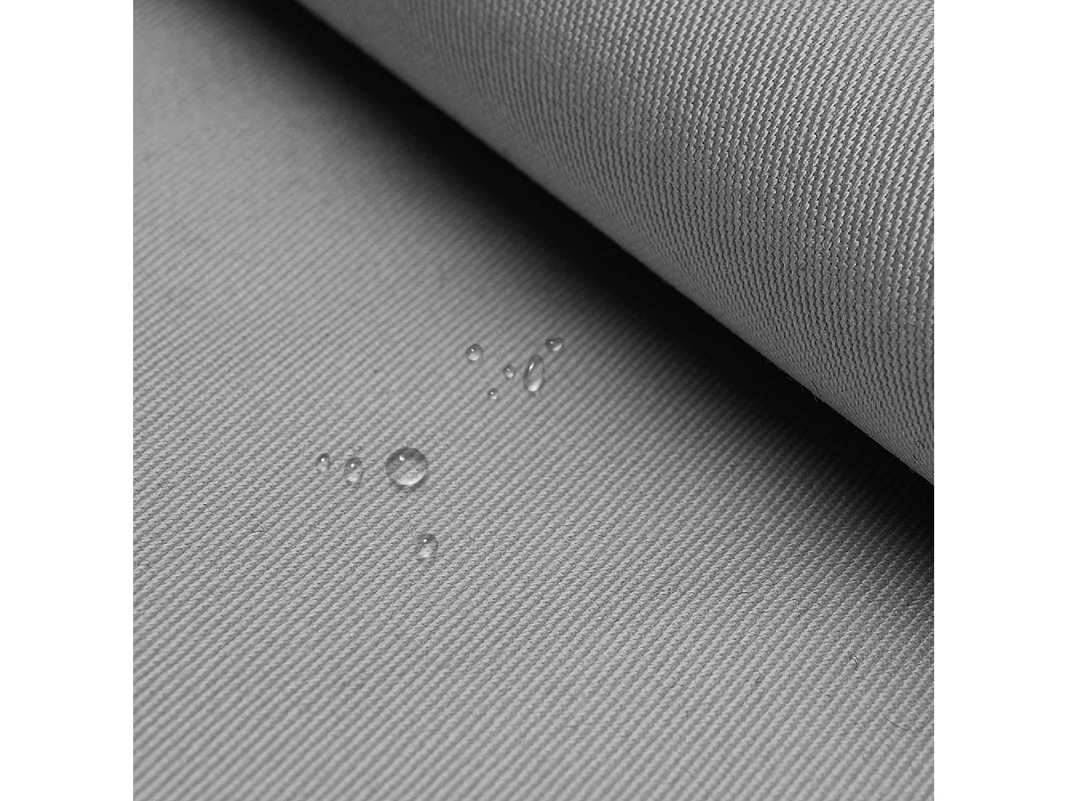 Wasabi - Toile Store 4x2,5 Gris Polyester 280 g/m² - Résistante à l'Eau - Protection UV - 383x250cm - Tissu Remplacement Stores