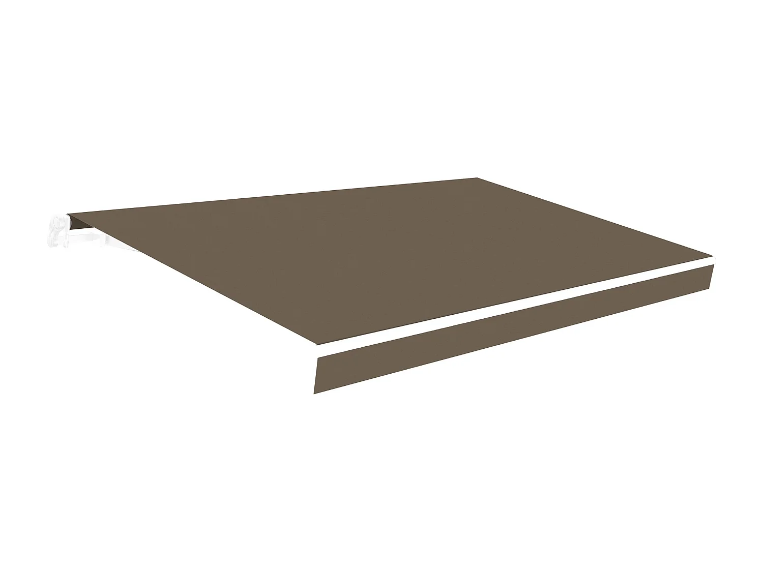 Wasabi - Lona para Toldo de 4x2,5 Topo Poliéster 280 gr/m2 – Resistente al Agua – Protección UV – 383x250cm – Malla Sombreo - Tela Enrollable Repuesto para Toldos