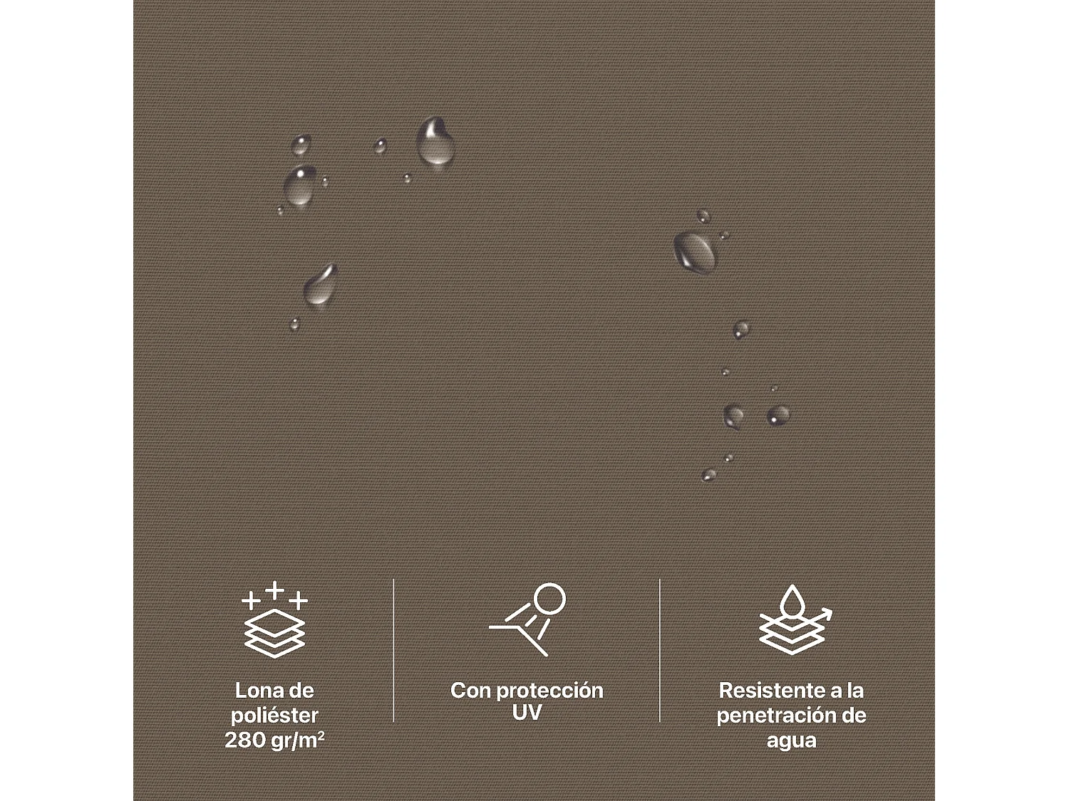 Wasabi - Toile Store 4x2,5 Topo Polyester 280 g/m² - Résistante à l'Eau - Protection UV - Tissu Remplacement 383x250cm pour Stores