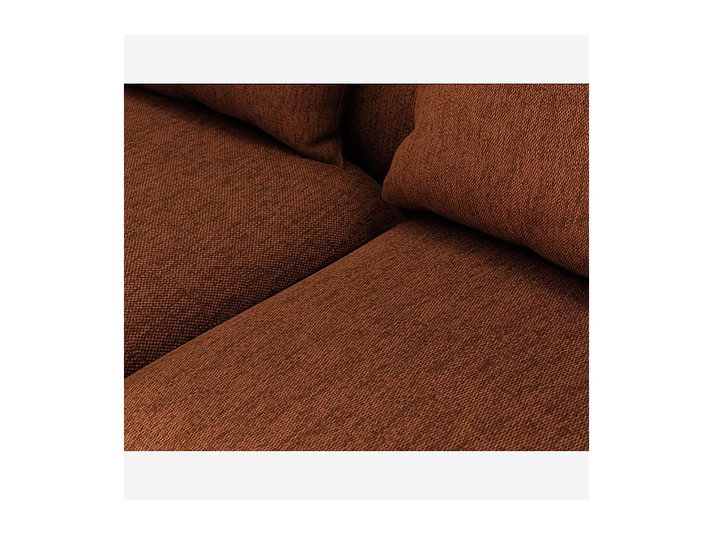 Habitat - Canapé d'angle gauche de forme organique en tissu Copparo - Orange rouille  - Cagliari