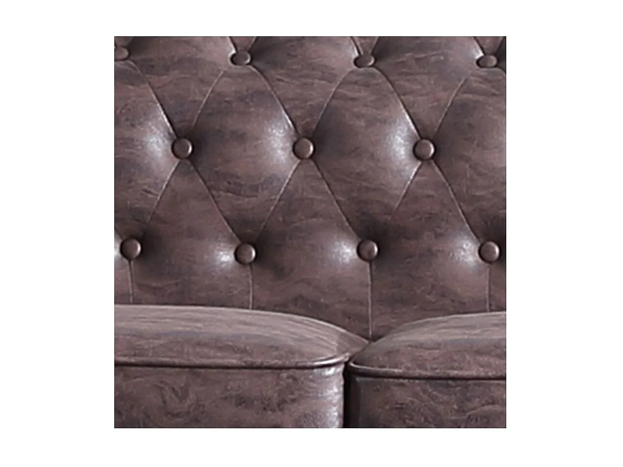 Sofá Chester de 3 lugares em tecido