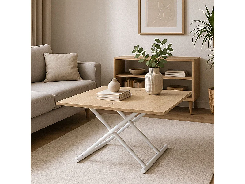 Mesa de centro Up & Down elevable y extensible 4 posiciones 49-76x100x50 cm Adec