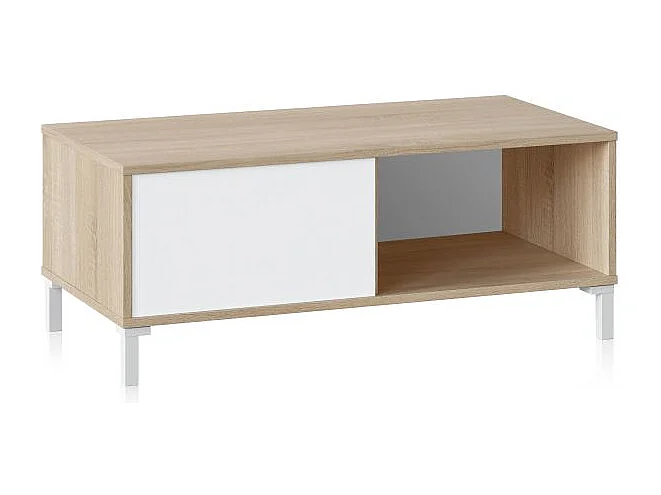 Mesa de centro Lea Blanco Artik (Blanco Mate) - Roble Canadian