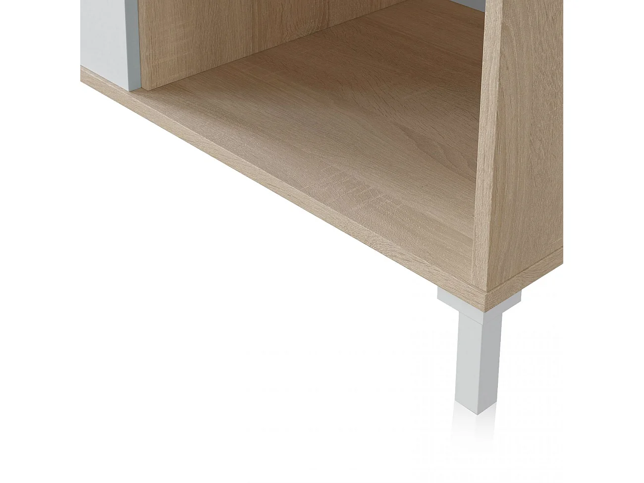 Mesa de centro Lea Blanco Artik (Blanco Mate) - Roble Canadian