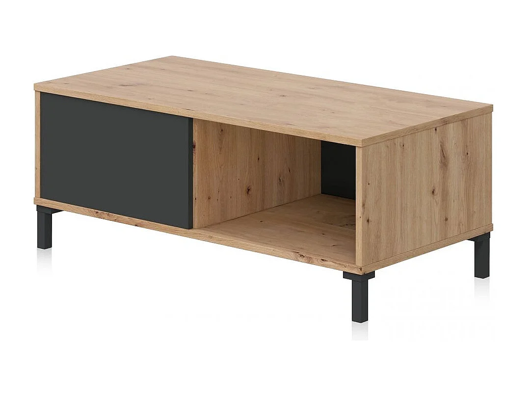 Mesa de centro Lea Gris Antracita - Roble Nodi