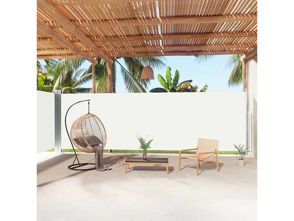 Seitenmarkise Ausziehbar Creme 180x1000 cm