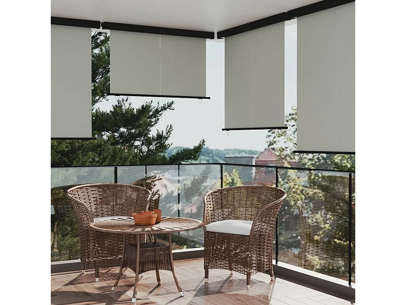 Toldo lateral de balcón gris 165x250 cm