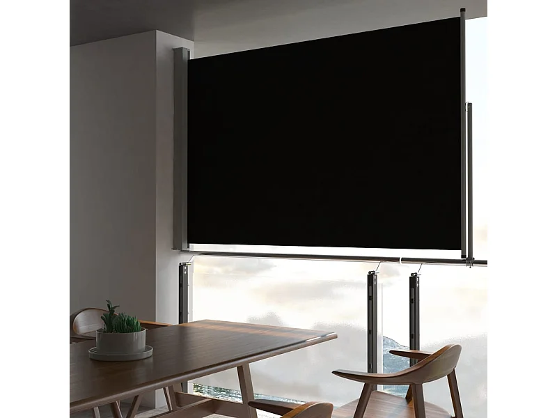 Ausziehbare Seitenmarkise 160x300 cm Schwarz