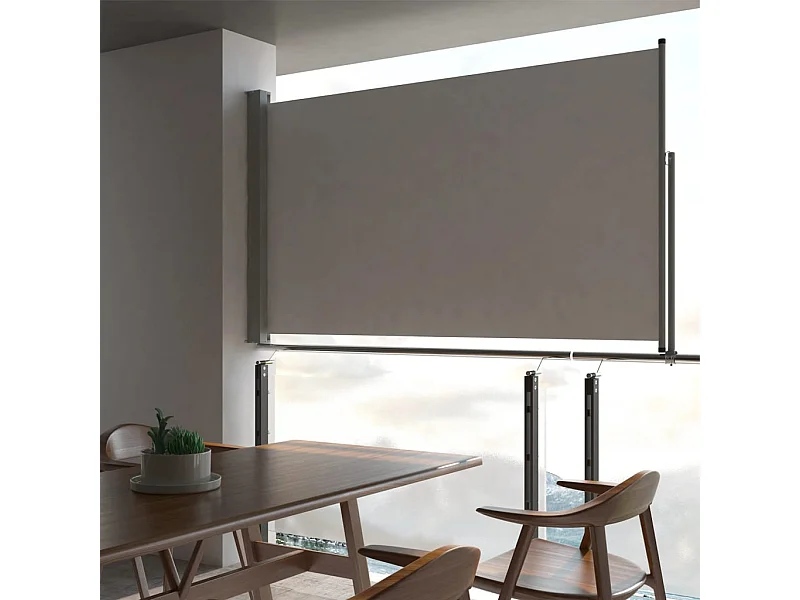 Ausziehbare Seitenmarkise 140x300 cm Grau