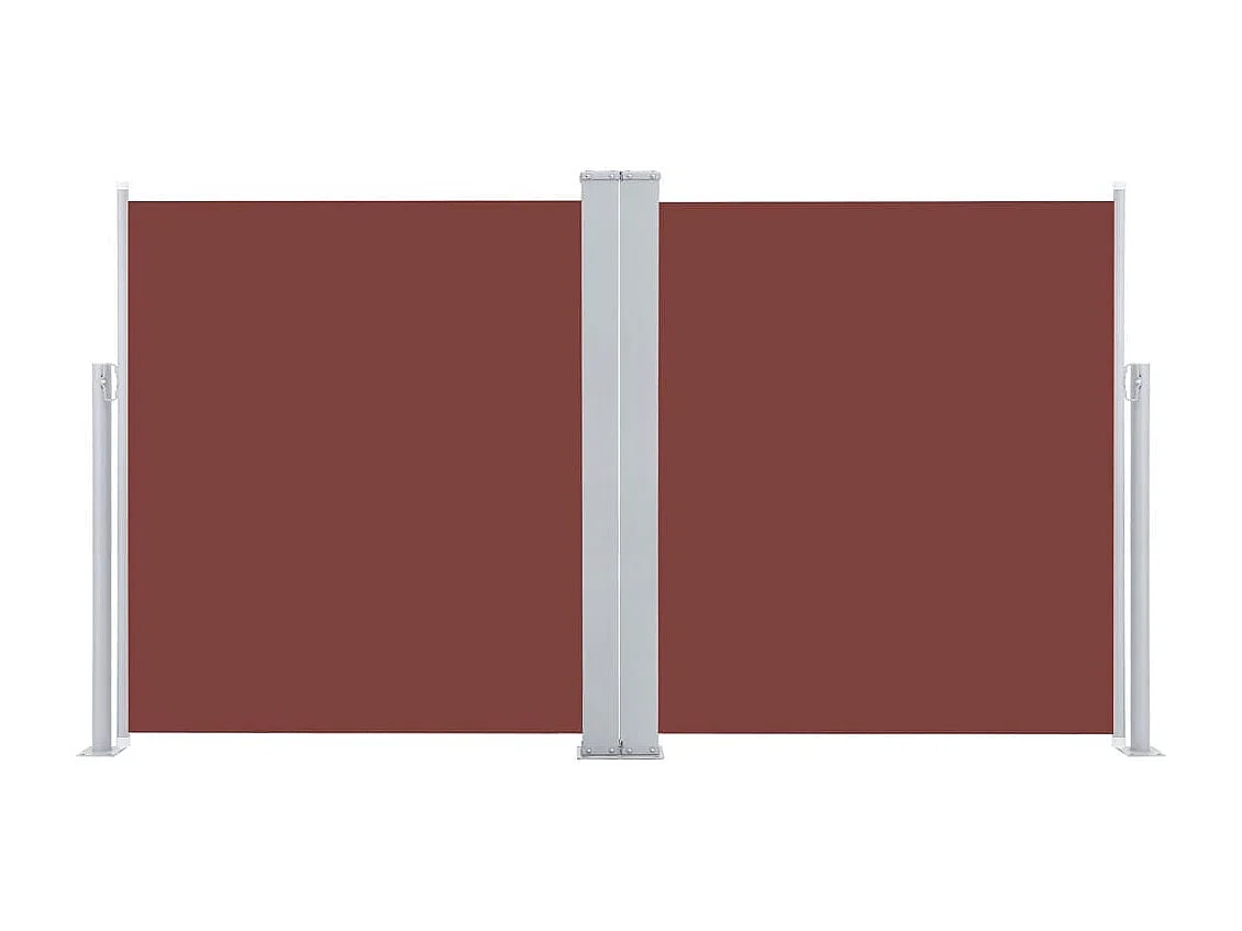 Ausziehbare Seitenmarkise Braun 140 x 600 cm