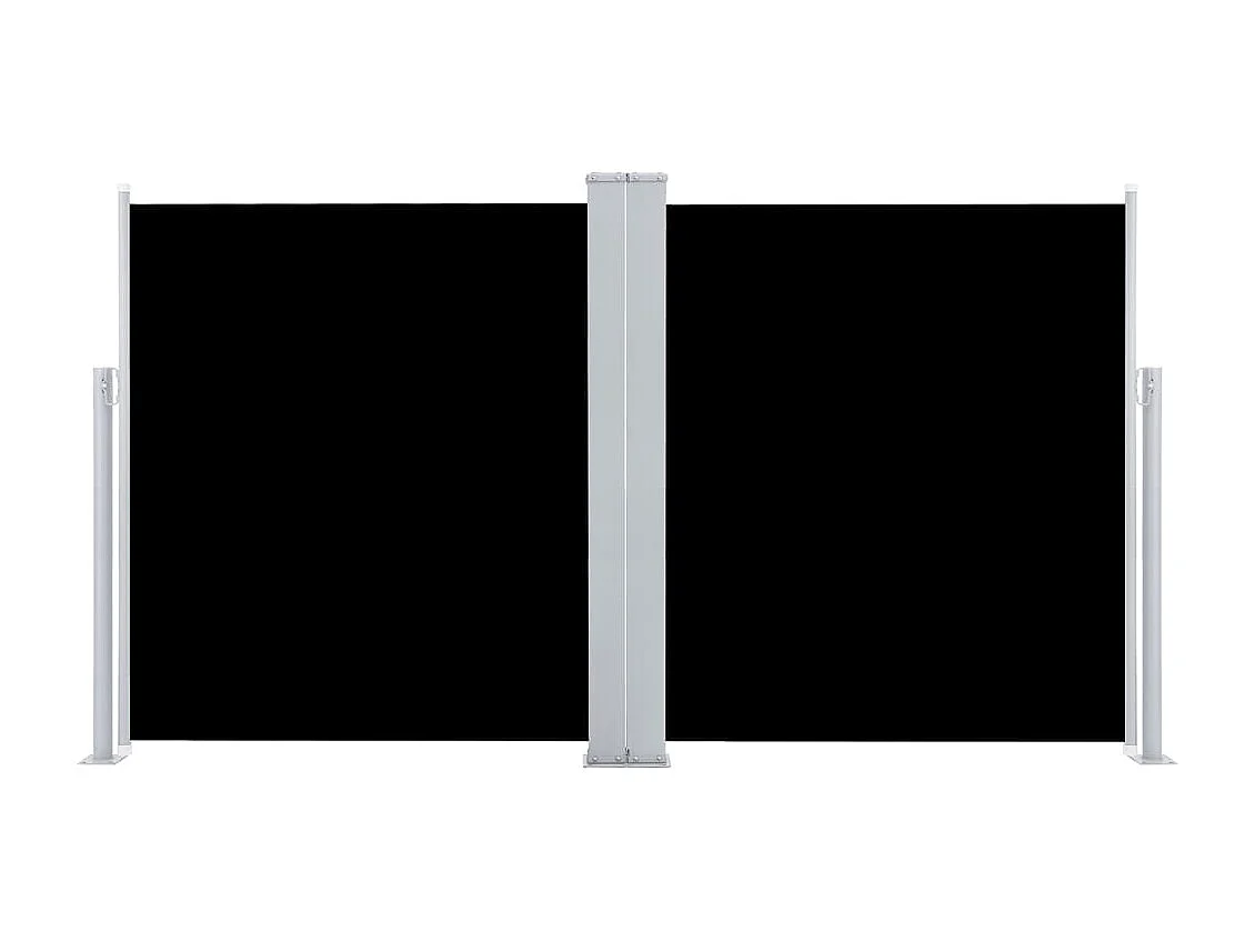 Ausziehbare Seitenmarkise Schwarz 140 x 600 cm