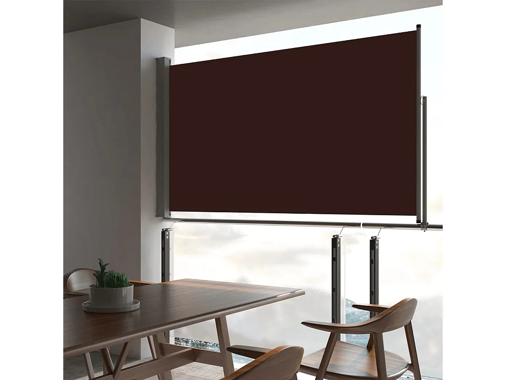 Ausziehbare Seitenmarkise 140 x 300 cm Braun