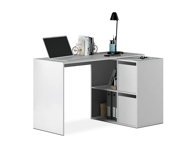 Mesa de escritorio multiposición Spacio Blanco Artik (Blanco Mate)