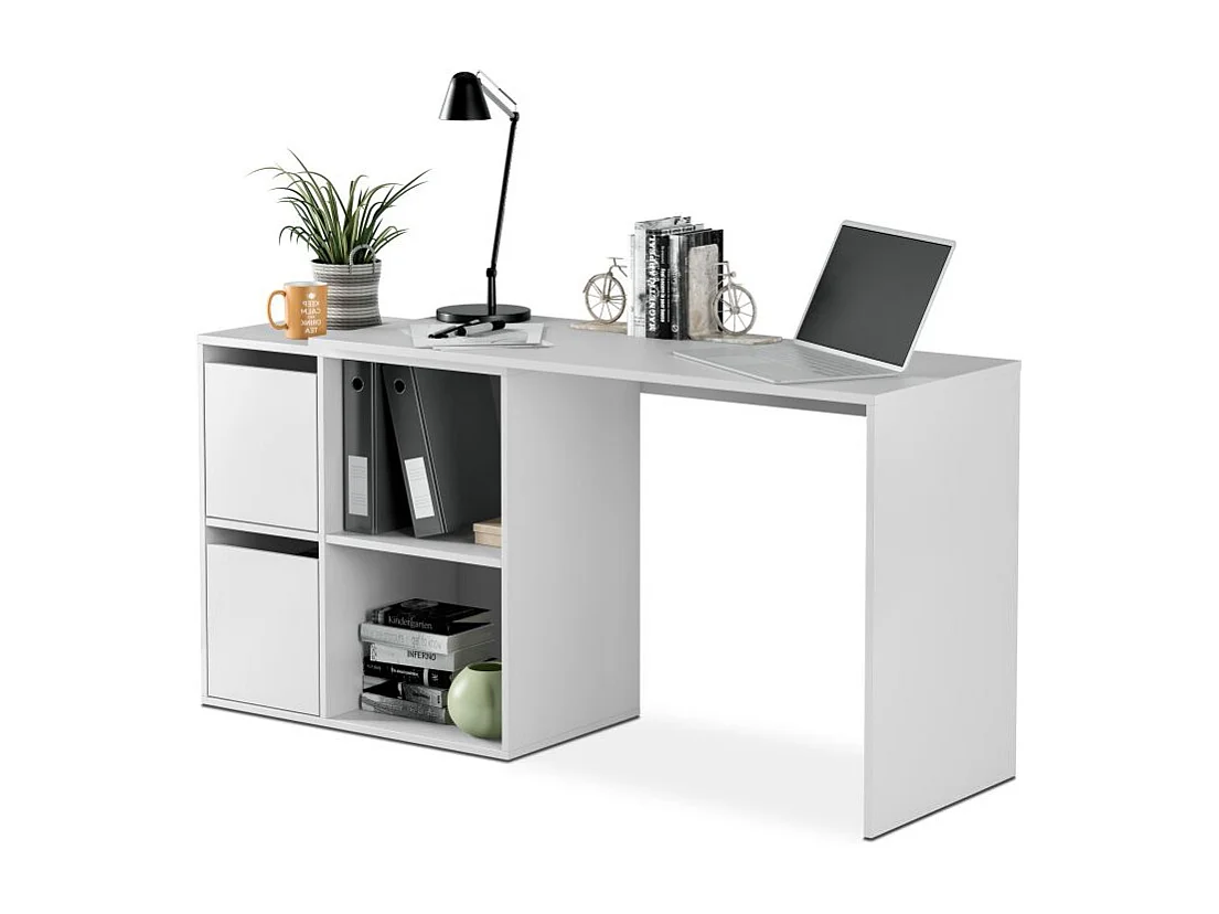 Mesa de escritorio multiposición Spacio Blanco Artik (Blanco Mate)