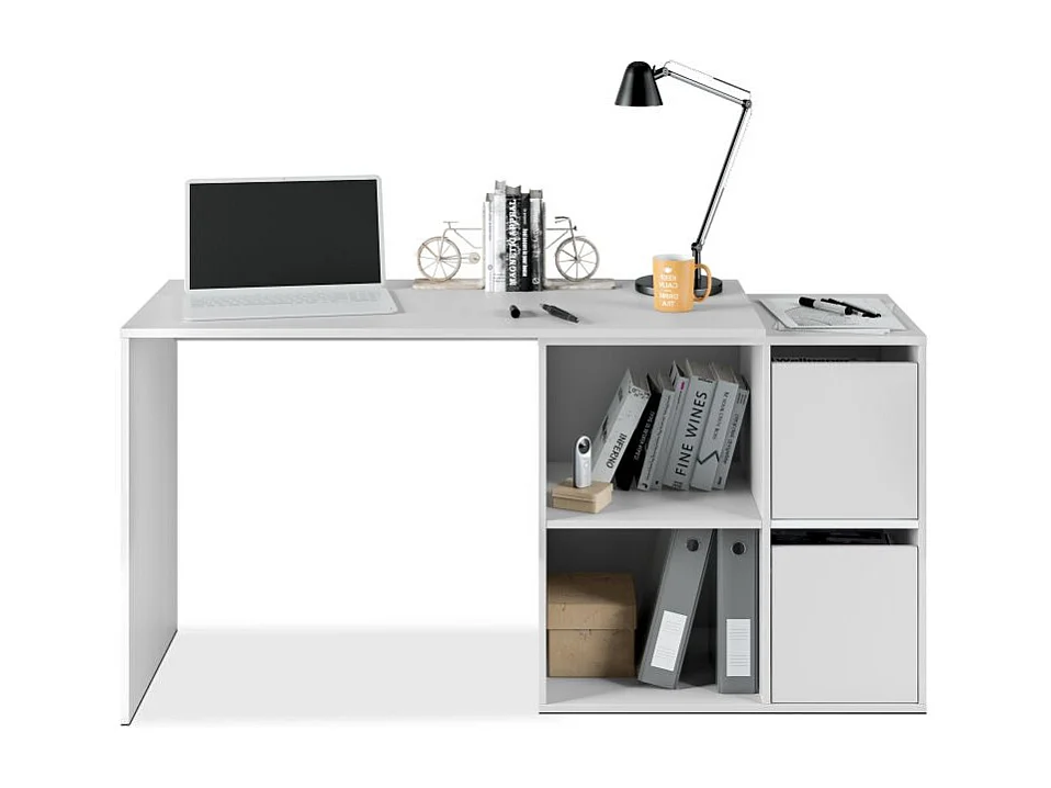 Mesa de escritorio multiposición Spacio Blanco Artik (Blanco Mate)
