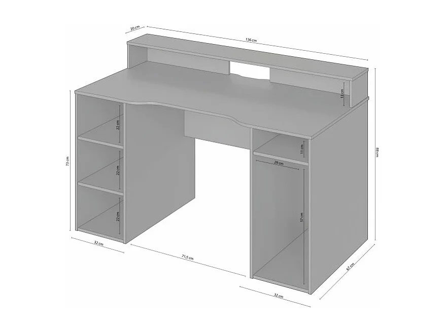 Mesa de escritorio Galax Antracita