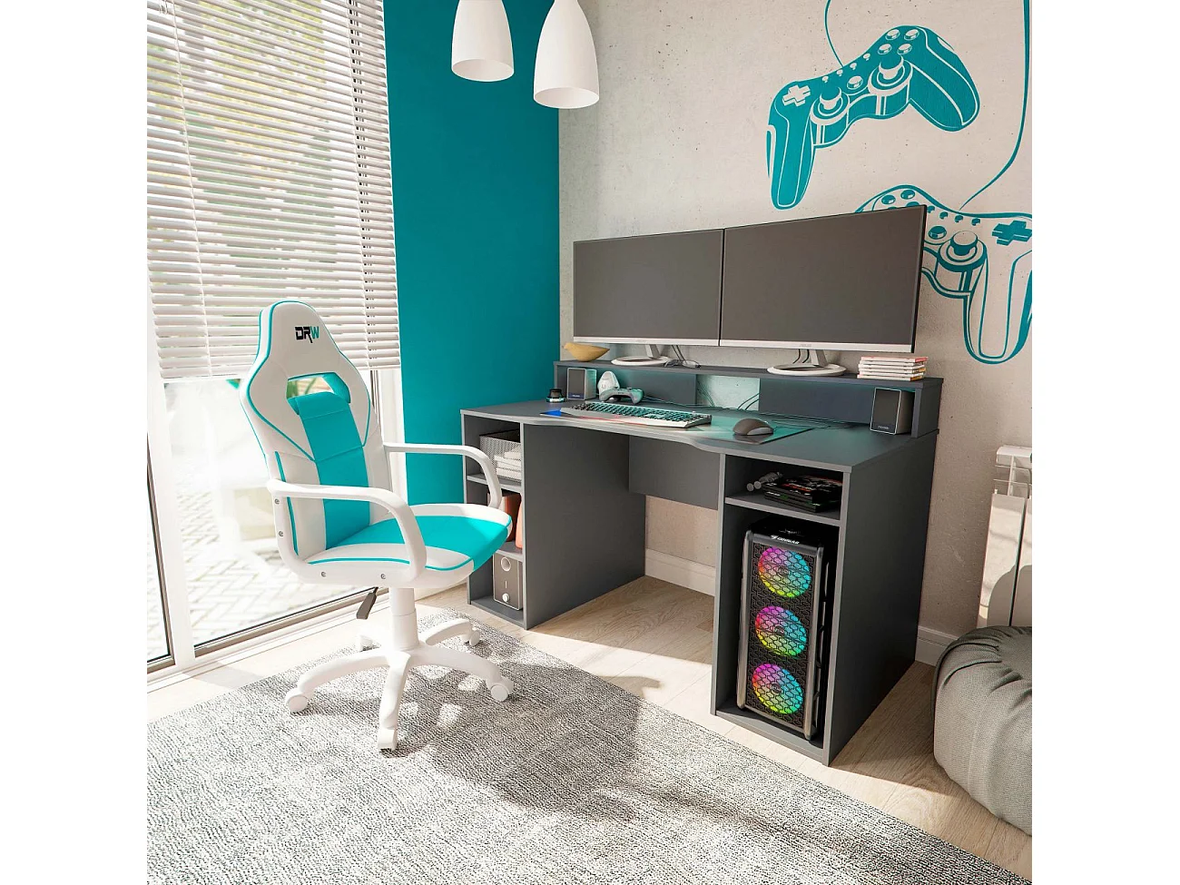 Mesa de escritorio Galax Antracita