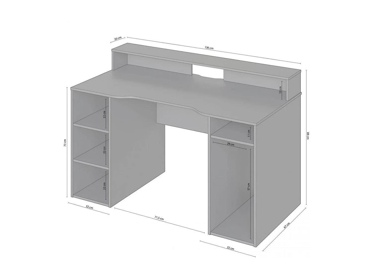 Mesa de escritorio Galax Antracita