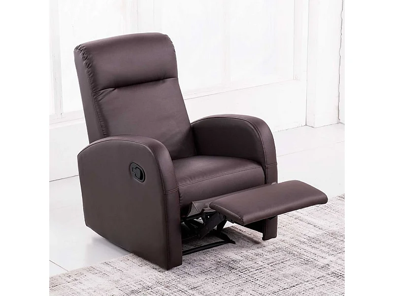 Sillón relax Home elevación automática marrón chocolate 100x70x97 cm Adec