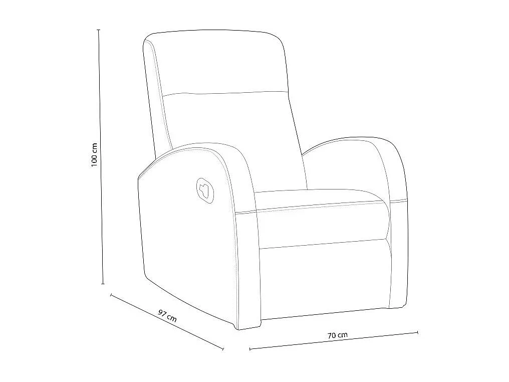 Sillón relax Home elevación automática marrón chocolate 100x70x97 cm Adec