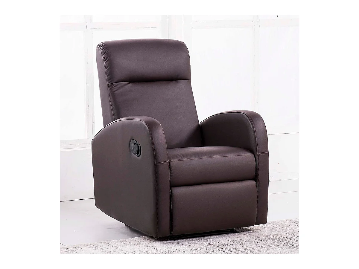 Sillón relax Home elevación automática marrón chocolate 100x70x97 cm Adec