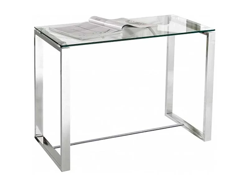 Mesa de escritorio Benetto patas cromadas 75x100x50 cm Adec