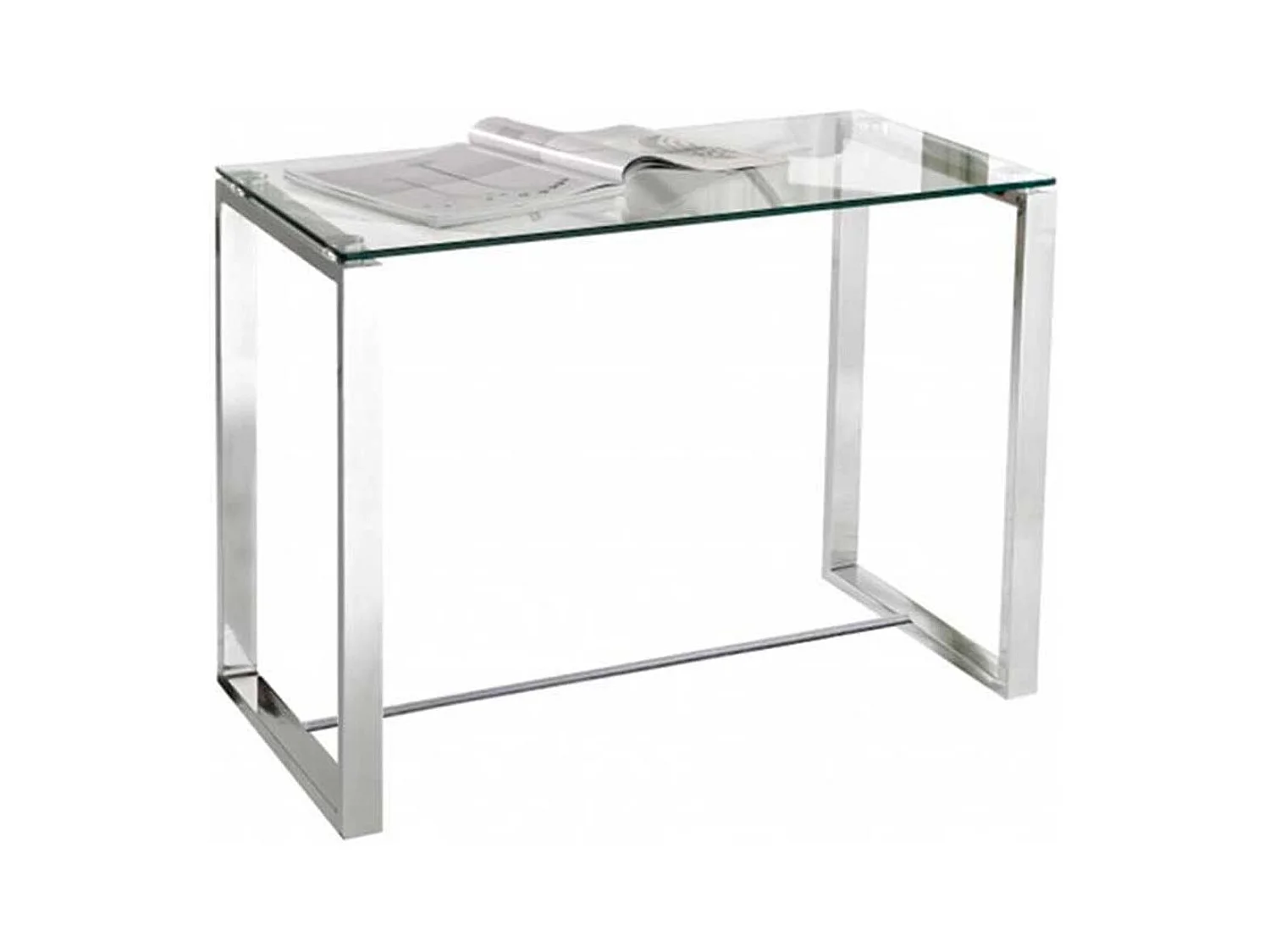 Mesa de escritorio Benetto patas cromadas 75x100x50 cm Adec