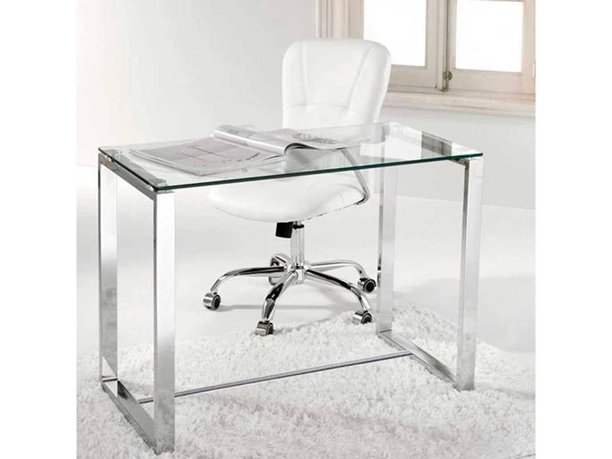 Mesa de escritorio Benetto patas cromadas 75x100x50 cm Adec