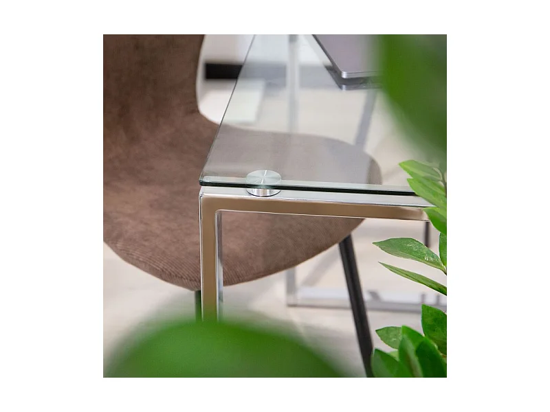 Mesa de escritorio Benetto patas cromadas 75x100x50 cm Adec