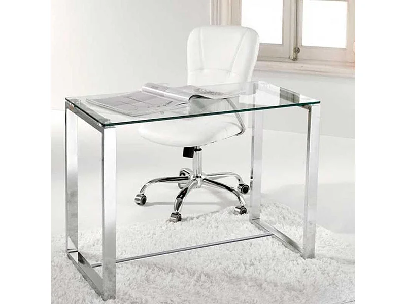 Mesa de escritorio Benetto patas cromadas 75x100x50 cm Adec