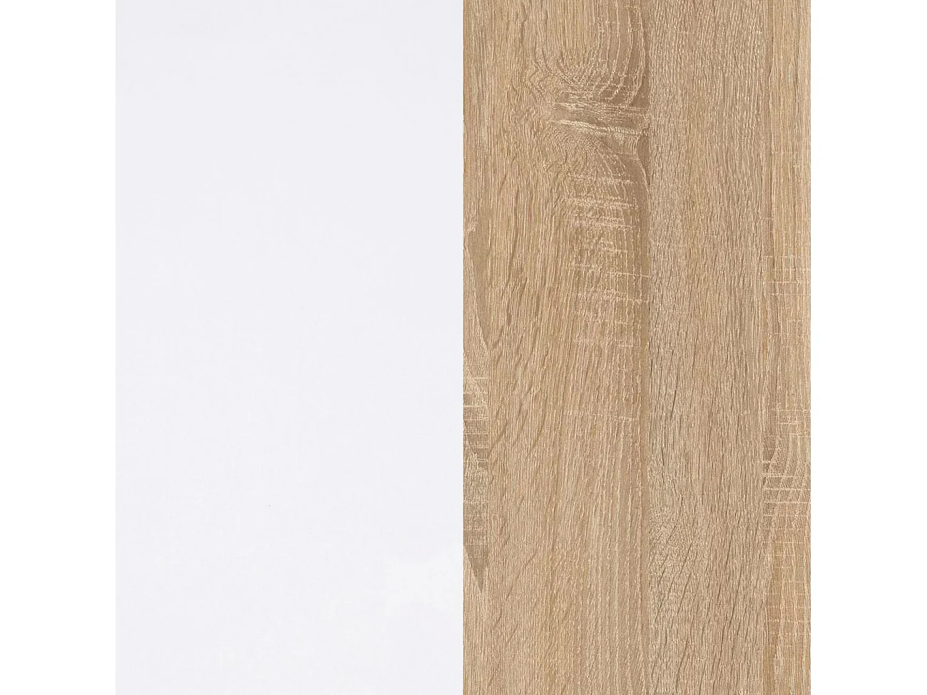 Mueble TV Lea Blanco Artik (Blanco Mate) - Roble Canadian